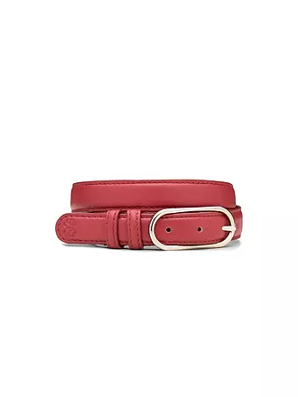 BECKSÖNDERGAARD | Cintura in pelle GLOSSY NOLA LEATHER BELT Dusty Cedar Red |